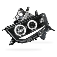 Mitsubishi Challenger PB / PC (2008 - 2015) Black 3D DRL & Angel Eyes Projector Headlights LH + RH