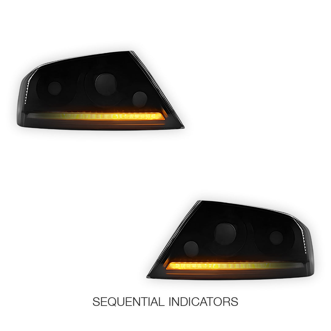 Mitsubishi Lancer CG / CH (2001 - 2007) Smoked Sequential RGB LED Tail Lights LH + RH