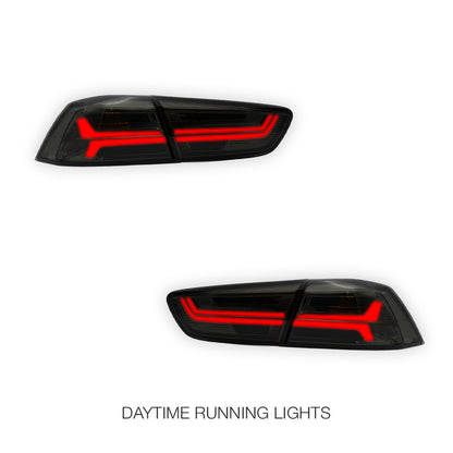 Mitsubishi Lancer Evo 10 (2008 - 2017) Smoked Animation Sequential Tail Lights LH + RH