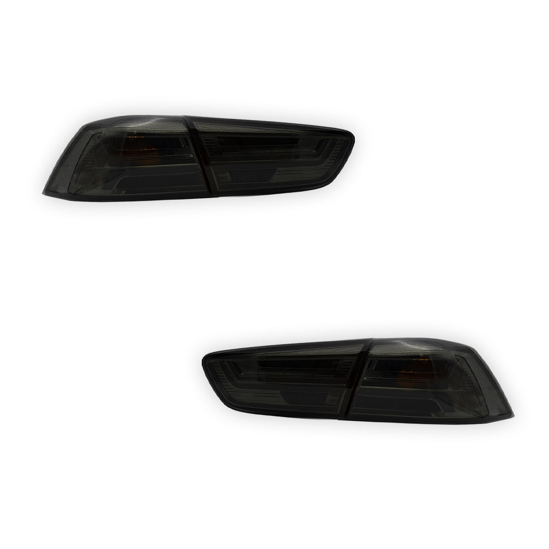 Mitsubishi Lancer Evo 10 (2008 - 2017) Smoked Animation Sequential Tail Lights LH + RH