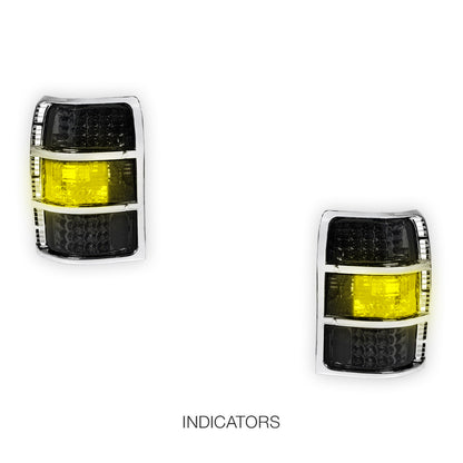 Mitsubishi Pajero NH / NJ / NK / NL (1992 - 1999) Smoked LED Tail Lights LH + RH