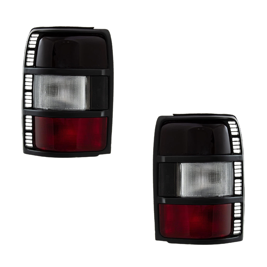 Mitsubishi Pajero NH / NJ / NK (1991 - 1997) Clear and Tinted Red Halogen Tail Lights LH + RH