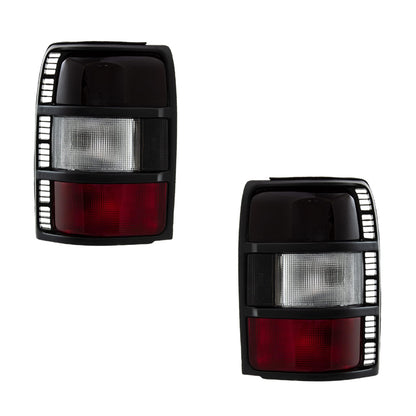 Mitsubishi Pajero NH / NJ / NK (1991 - 1997) Clear and Tinted Red Halogen Tail Lights LH + RH