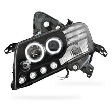 Mitsubishi Pajero NM / NP (2000 - 2006) Black High Power LED Angel Eyes Projector Headlights LH + RH