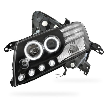 Mitsubishi Pajero NM / NP (2000 - 2006) Black High Power LED Angel Eyes Projector Headlights LH + RH