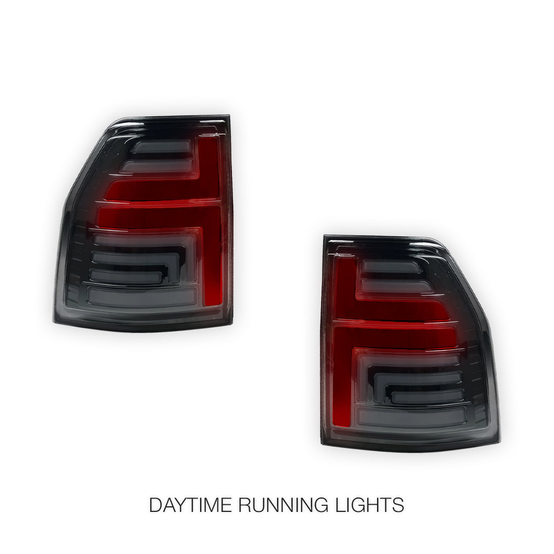 Mitsubishi Pajero NS / NT / NW / NX (2007 - 2021) Sequential Smoked 3D Stripe Bar Full LED Tail Lights LH + RH