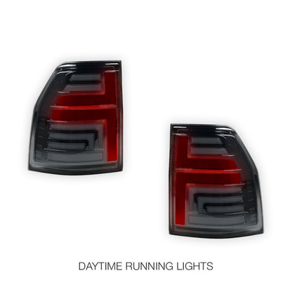 Mitsubishi Pajero NS / NT / NW / NX (2007 - 2021) Sequential Smoked 3D Stripe Bar Full LED Tail Lights LH + RH