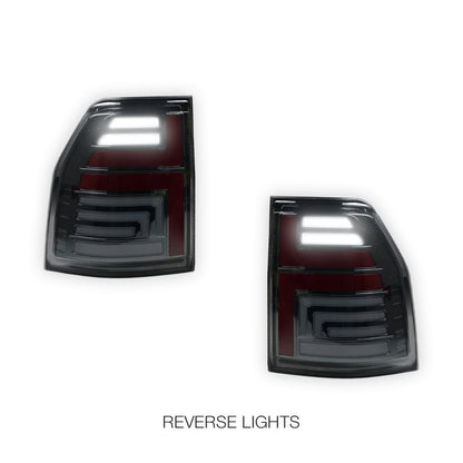 Mitsubishi Pajero NS / NT / NW / NX (2007 - 2021) Sequential Smoked 3D Stripe Bar Full LED Tail Lights LH + RH