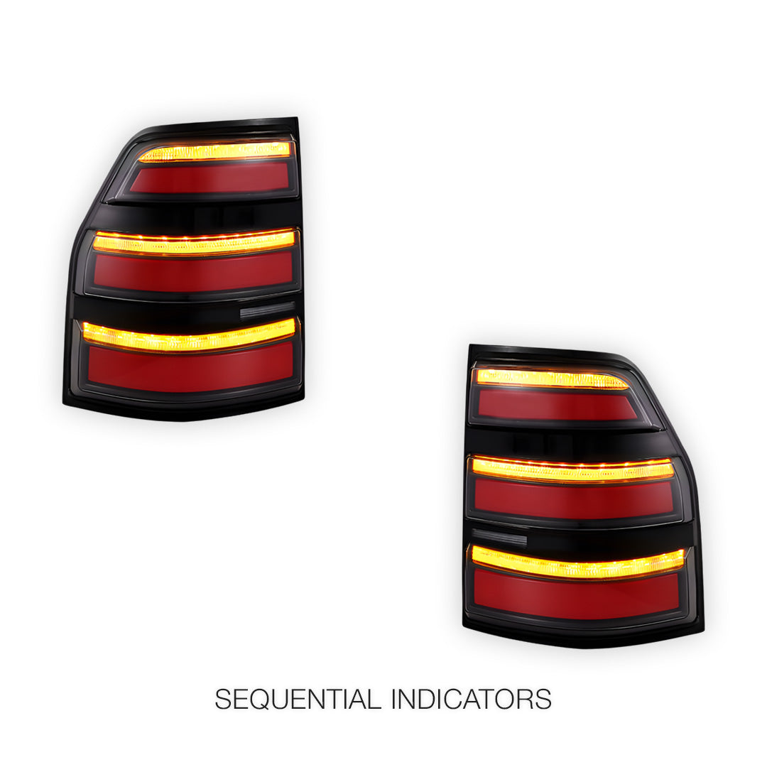 Mitsubishi Pajero NS / NT / NW / NX (2006 - 2021) Clear Animation DRL Sequential Tail Lights LH + RH