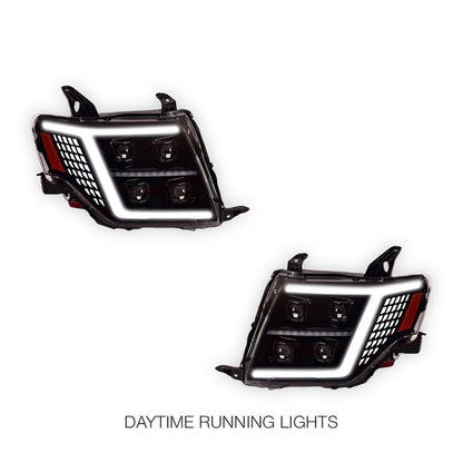 Mitsubishi Pajero NT / NW / NX (2009 - 2021) Quad Projector LED Style Sequential Indicator Headlights LH + RH