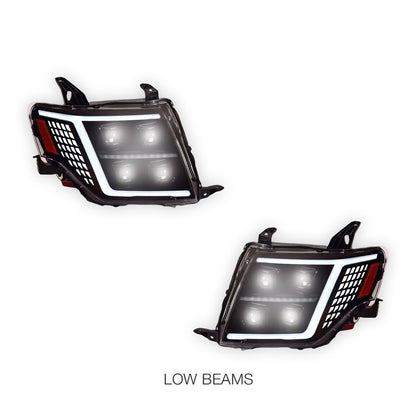 Mitsubishi Pajero NT / NW / NX (2009 - 2021) Quad Projector LED Style Sequential Indicator Headlights LH + RH