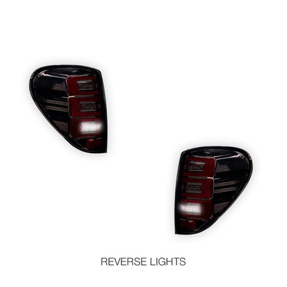 Mitsubishi Triton ML / MN (2006 - 2015) Smoked 3D Stripe Bar Full LED Tail Lights LH + RH