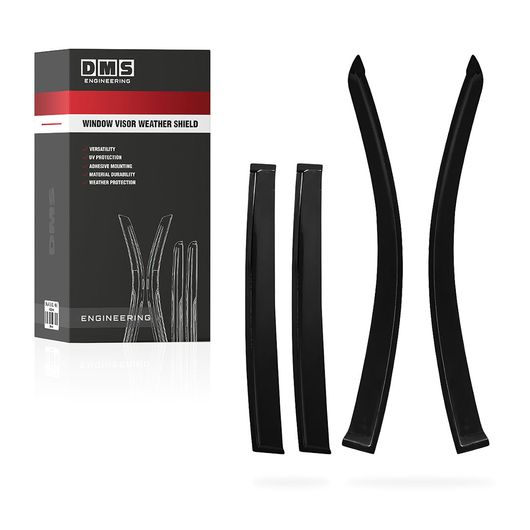 Mitsubishi Triton ML / MN Dual Cab (2006 - 2015) Front and Rear Window Visor Weather Shields