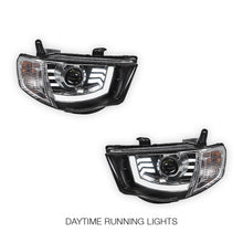 Mitsubishi Triton ML / MN (2006 - 2015) Black High Power LED DRL Projector Headlights LH + RH