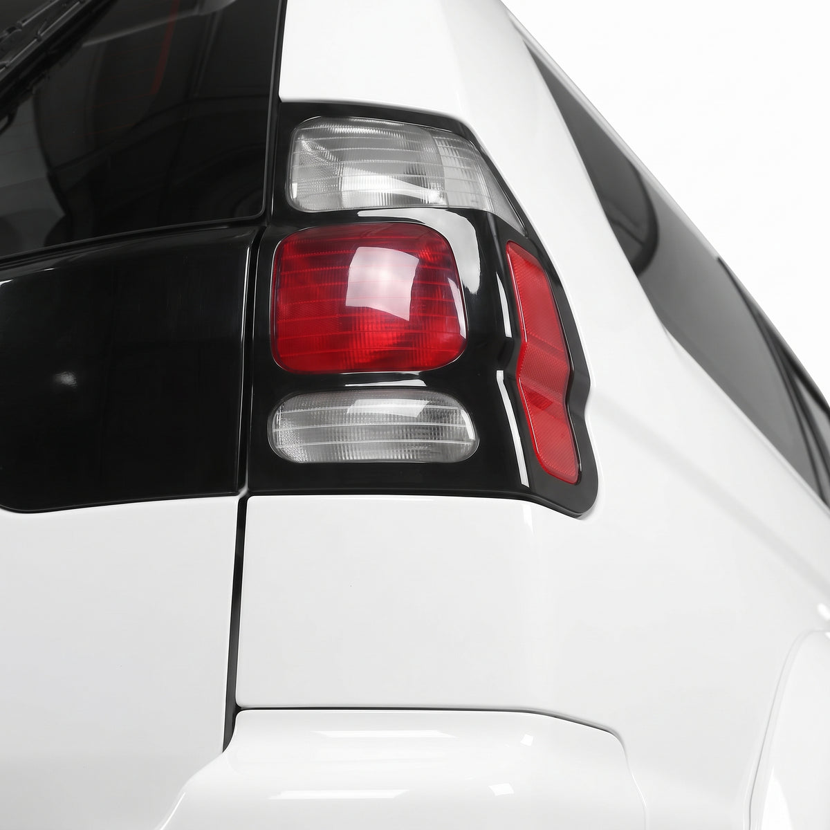 Mitsubishi Challenger PA (2004 - 2005) White Halogen Outer OEM Style Tail Lights LH + RH installed close-up