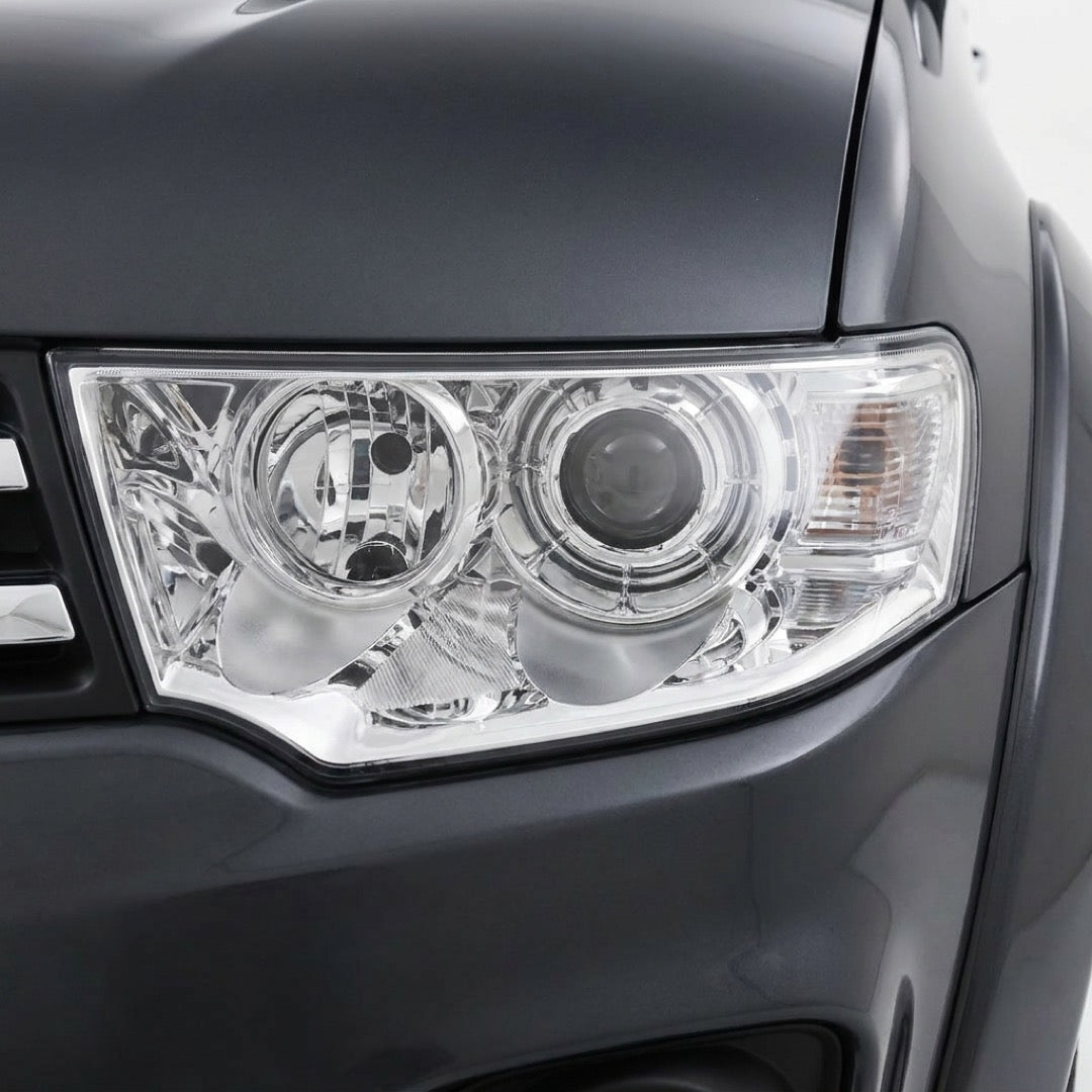 Mitsubishi Challenger PC (2013 - 2015) Clear / Chrome Non-Xenon OEM Style Headlights LH + RH