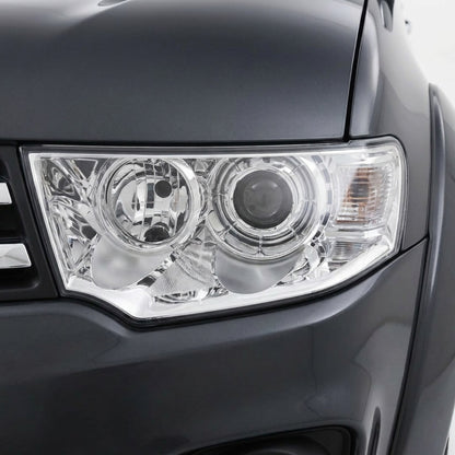 Mitsubishi Challenger PC (2013 - 2015) Clear / Chrome Non-Xenon OEM Style Headlights LH + RH