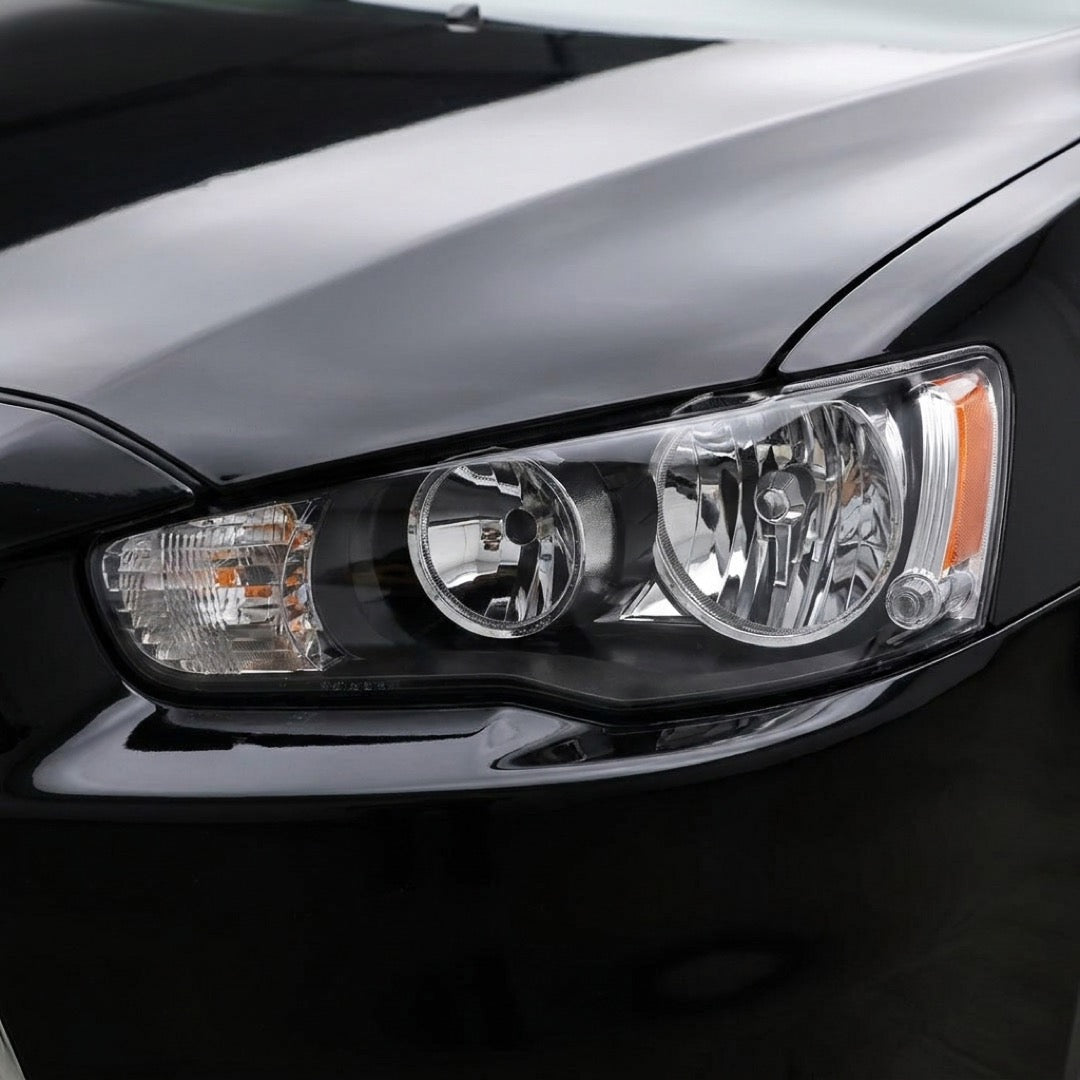 Mitsubishi Lancer CF (2015 - 2017) Clear / Black Halogen OEM Style Headlights LH + RH