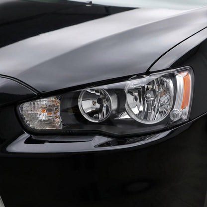 Mitsubishi Lancer CF (2015 - 2017) Clear / Black Halogen OEM Style Headlights LH + RH