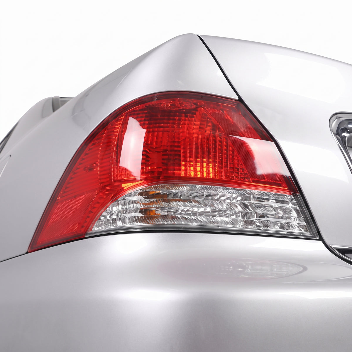 Mitsubishi Lancer CG (2002 - 2003) Clear / Red OEM Style Tail Lights LH + RH installed close-up