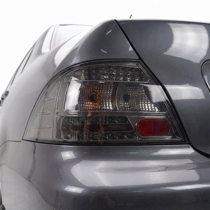 Mitsubishi Lancer CH (2003 - 2007) Full Smoked LED Tail Lights LH + RH installed close-up