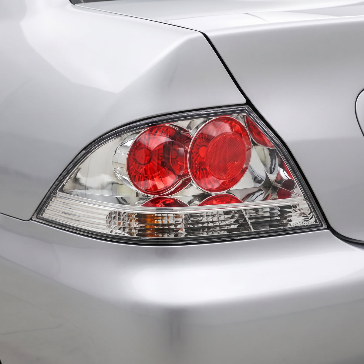Mitsubishi Lancer CH (2004 - 2006) Clear / Red Halogen OEM Style Tail Lights LH + RH installed
