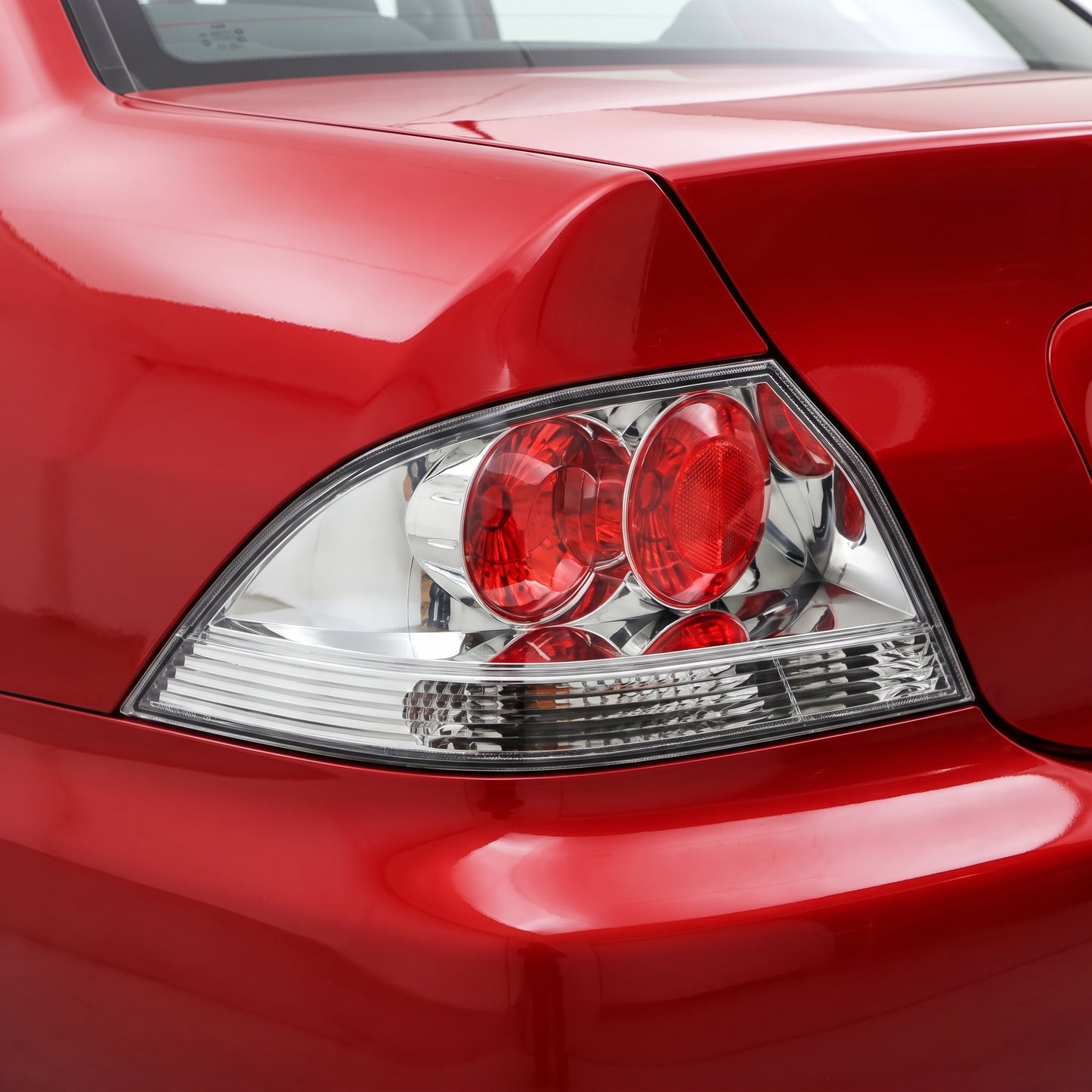 Mitsubishi Lancer CH (2006 - 2008) Red / Chrome OEM Style Tail Lights LH + RH