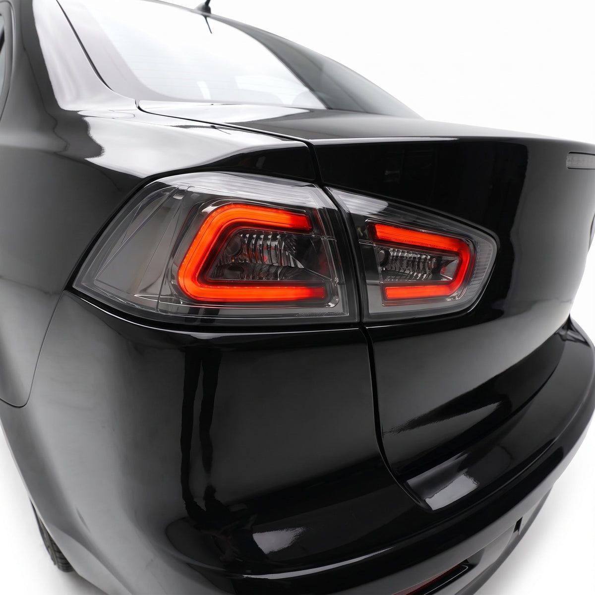 Mitsubishi Lancer CJ / CF (2007 - 2019) 3D LED Tail Lights LH + RH installed close-up
