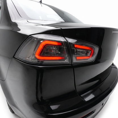 Mitsubishi Lancer CJ / CF (2007 - 2019) 3D LED Tail Lights LH + RH installed close-up