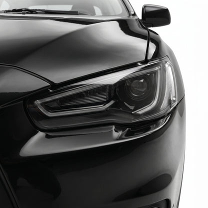 Mitsubishi Lancer Evo 10 (2008 - 2017) LED Headlights Halo DRL  LH + RH installed close-up