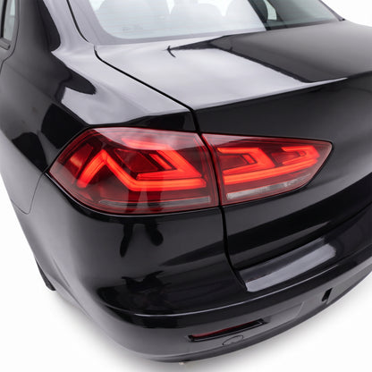 Mitsubishi Lancer Evo X / CJ / CF (2008 - 2018) Sequential Red LED Tail Lights LH + RH installed close-up