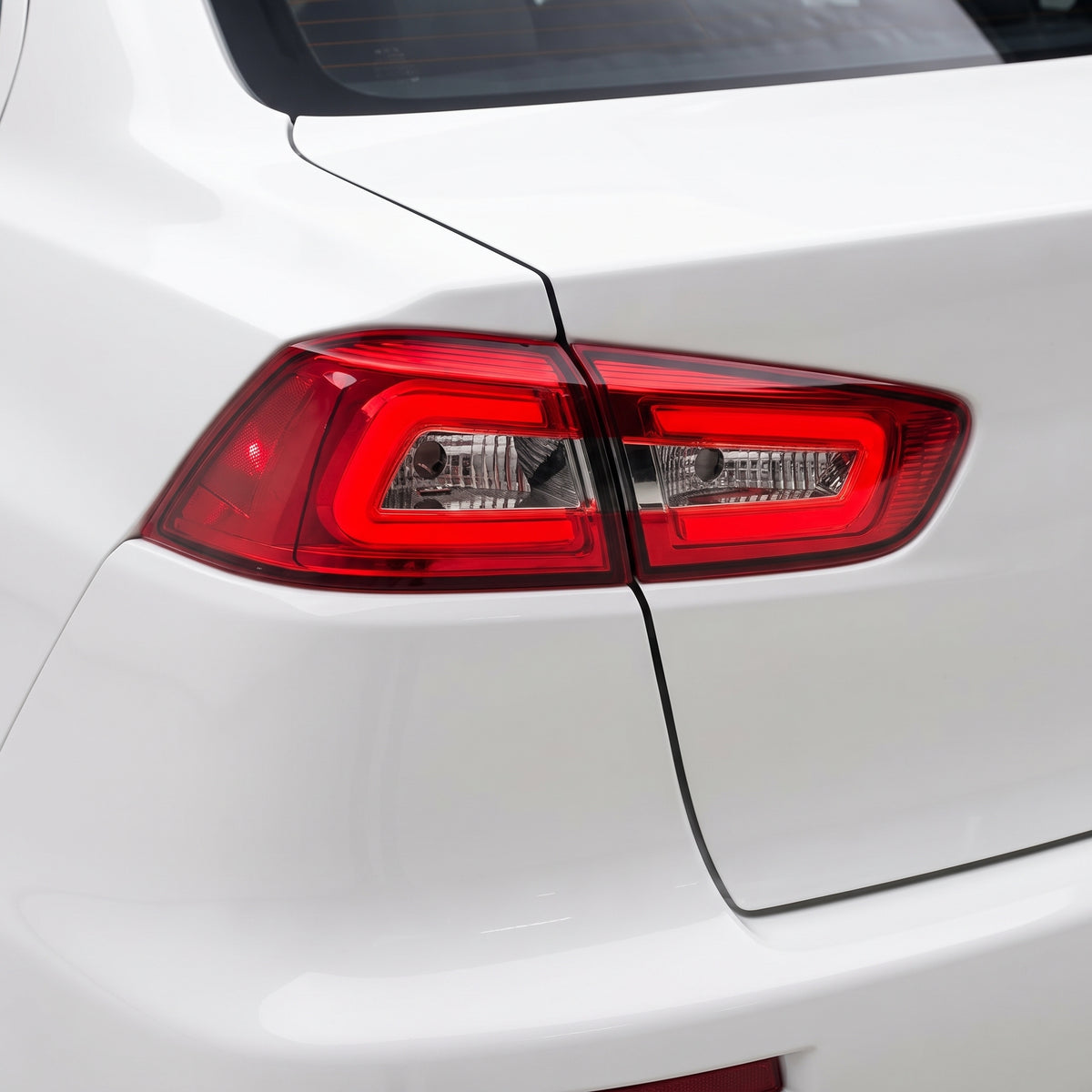 Mitsubishi Lancer Evo X (2007 - 2019) Clear Red 3D LED Tail Lights LH + RH installed