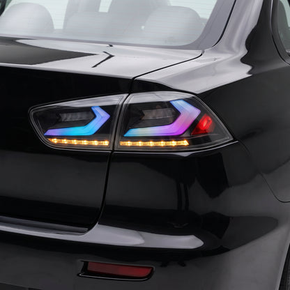 Mitsubishi Lancer Evolution X CF CJ Sedan (2007 - 2017) RGB Sequential Tail Lights LH + RH