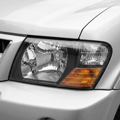 Mitsubishi Pajero NP (2002 - 2006) Smoked Halogen OEM Style Headlights LH + RH