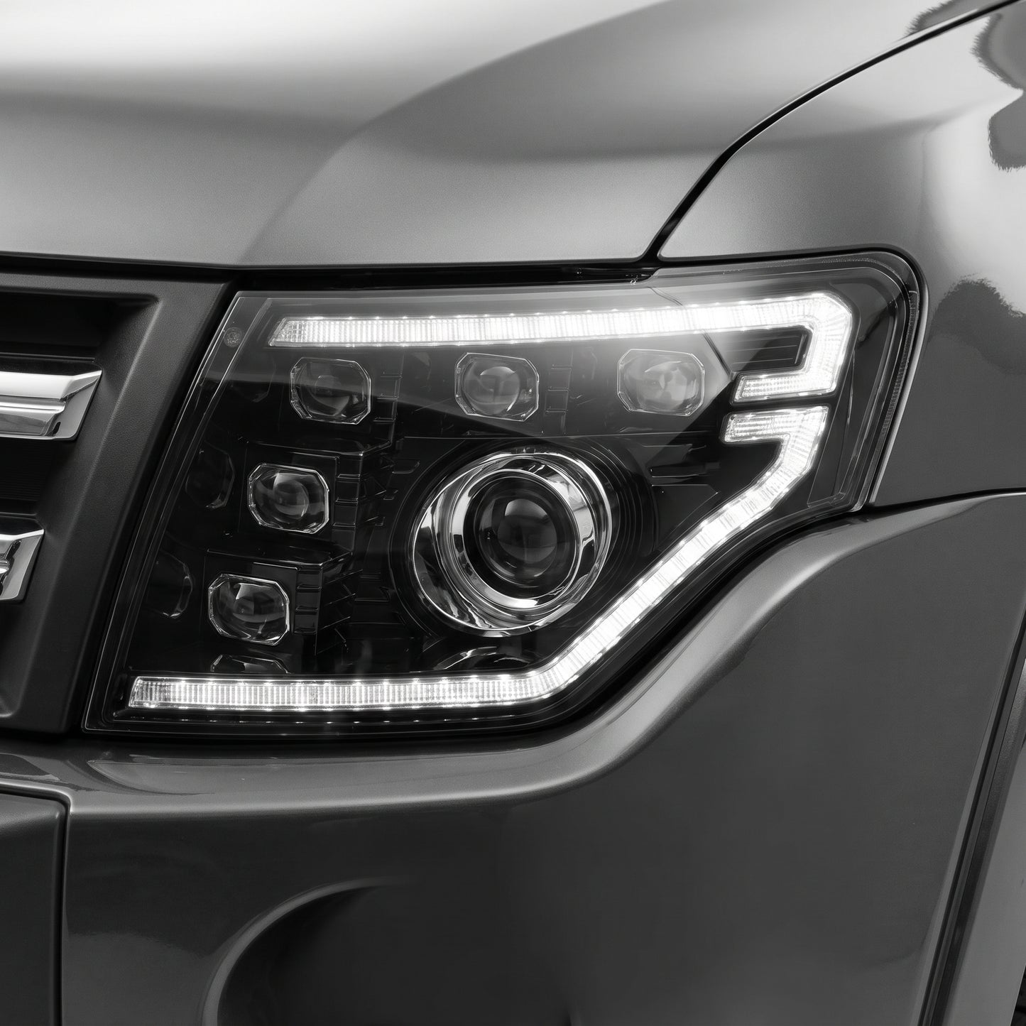 Mitsubishi Pajero NS / NT / NW / NX (2007 - 2021) DRL Style Full LED Projector Sequential Indicator Headlights LH + RH