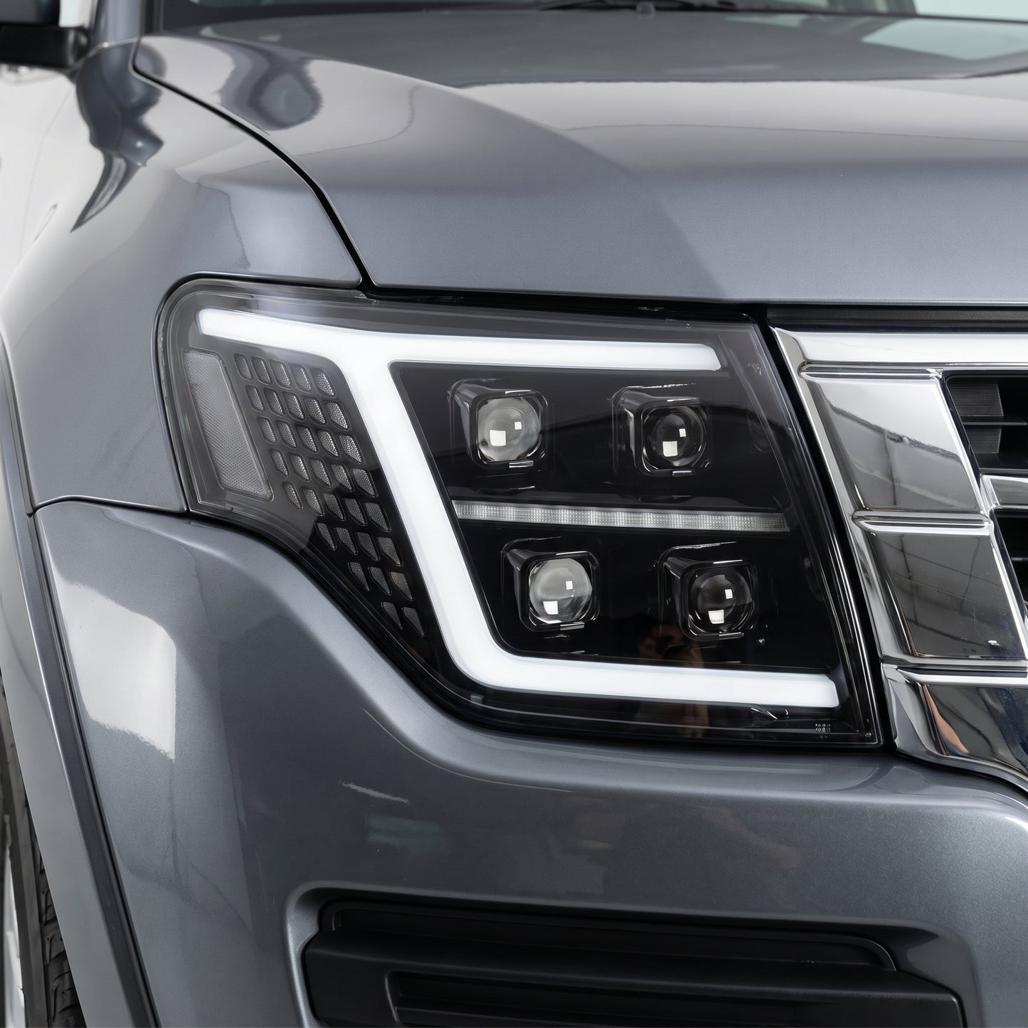 Mitsubishi Pajero NT / NW / NX (2009 - 2021) Quad Projector LED Style Sequential Indicator Headlights LH + RH