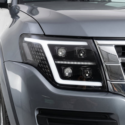 Mitsubishi Pajero NT / NW / NX (2009 - 2021) Quad Projector LED Style Sequential Indicator Headlights LH + RH