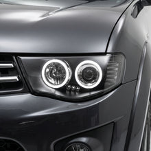 Mitsubishi Triton ML / MN (2006 - 2015) Black High Power LED Angel-Eyes Projector Headlights LH + RH