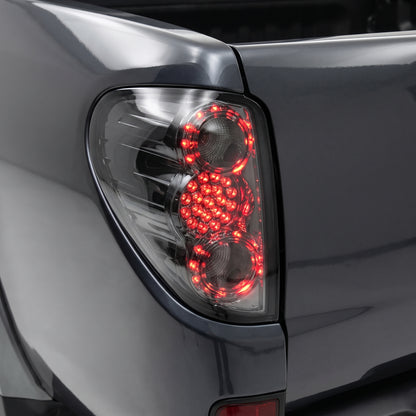 Mitsubishi Triton ML / MN (2006 - 2015) Smoked Black LED Tail Lights LH + RH