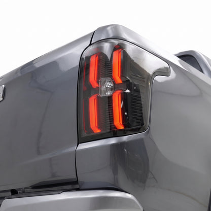 Mitsubishi Triton MQ (2015 - 2018) Smoked Sequential Full LED Tail Lights LH + RH installed close-up