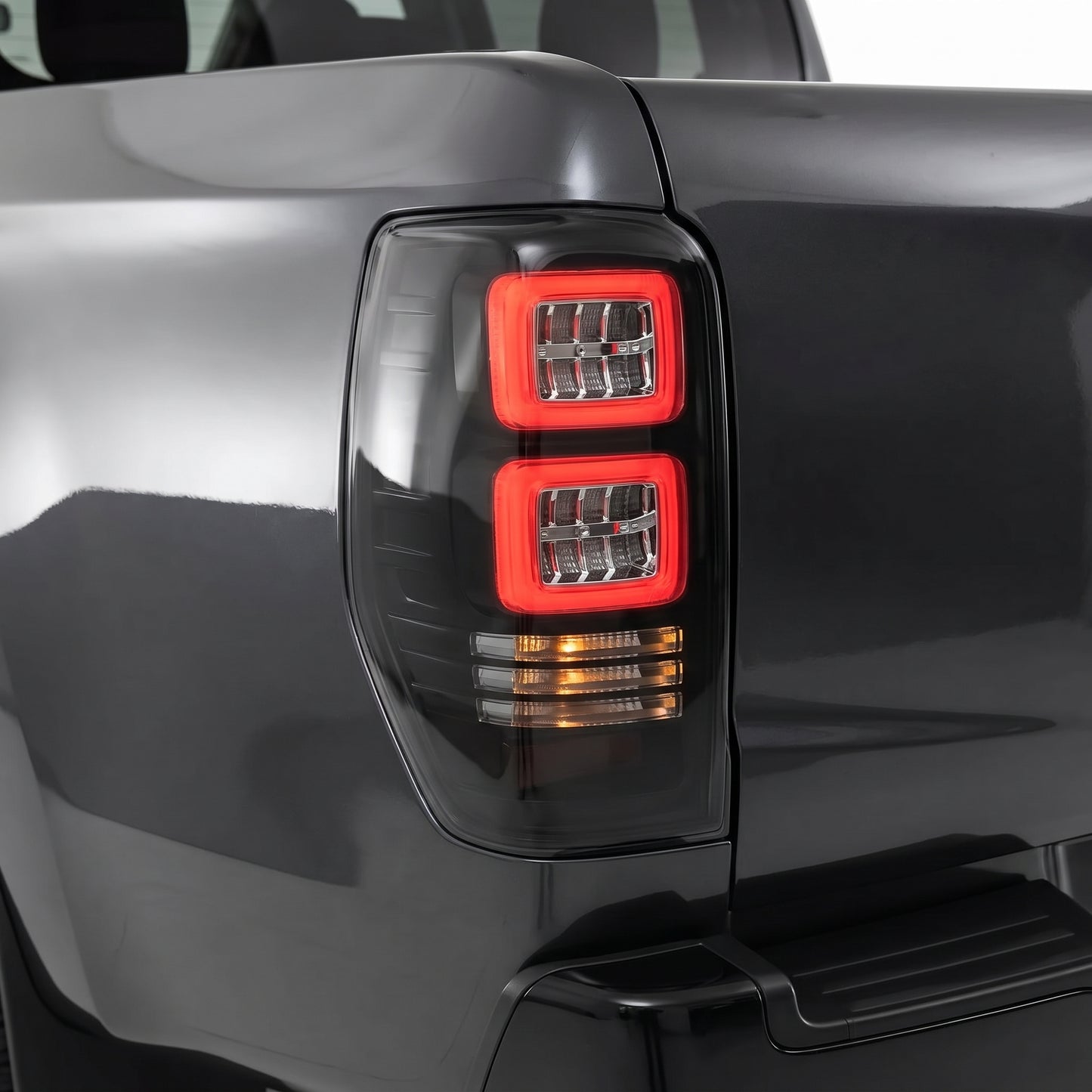 Mitsubishi Triton MR (2019 - 2022) Sequential Smoked Block Style Full LED Tail Lights LH + RH