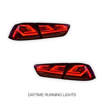 Mitsubishi Lancer Evo X / CJ / CF (2008 - 2018) Sequential Red LED Tail Lights LH + RH