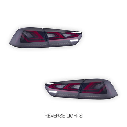 Mitsubishi Lancer Evo X / CJ / CF (2008 - 2018) Sequential Smoked LED Tail Lights LH + RH