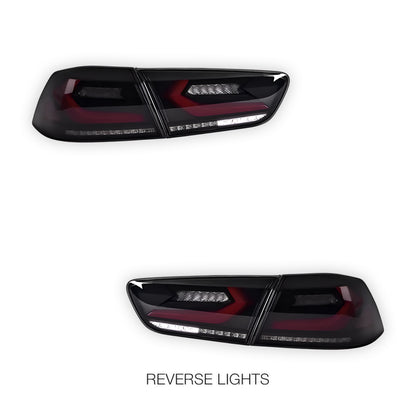 Mitsubishi Lancer Evo X / CJ / CF (2008 - 2018) Smoked 3D Sequential Tail Lights LH + RH