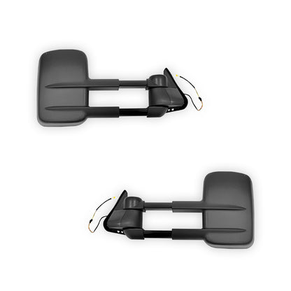 Nissan Patrol GU / Y61 (1997 - 2016) Black Extendable Towing Side Mirrors LH + RH