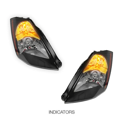 Nissan 350Z Z33 Series 1 (2003 - 2005) Black JDM Projector Headlights LH + RH