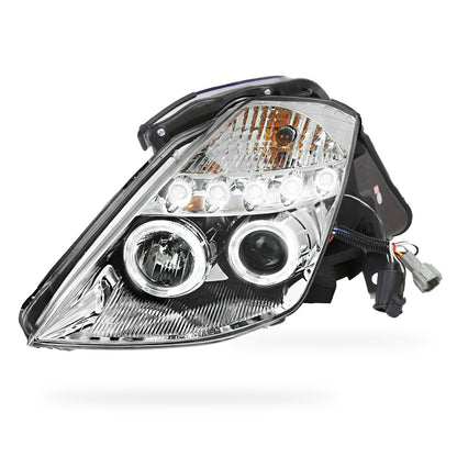 Nissan 350Z Z33 Series 1 (2003 - 2005) Crystal Clear Angel Eyes Projector Headlights LH + RH
