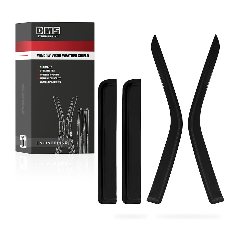 Nissan Navara D22 Dual Cab (1997 - 2015) Front and Rear Window Visor Weather Shields