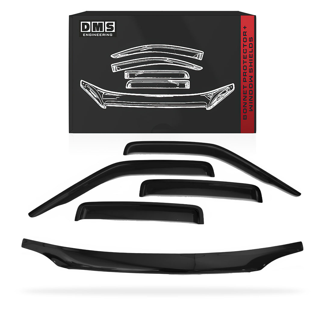 Nissan Navara D22 (2002 - 2015) Bonnet Protector + Weather Shields