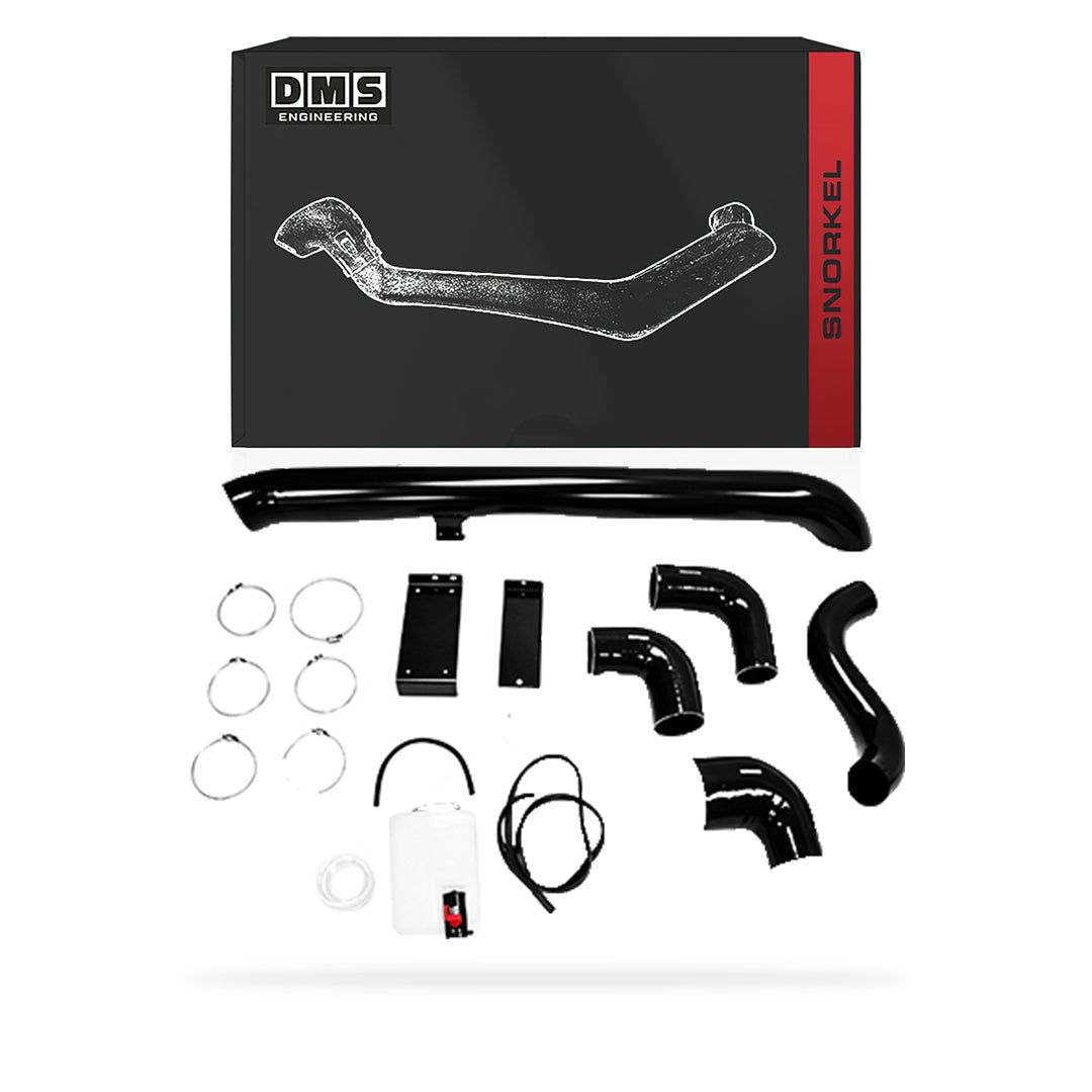Nissan Navara D23 NP300 (2015 - 2025) Black Short Entry Stainless Steel Snorkel Kit